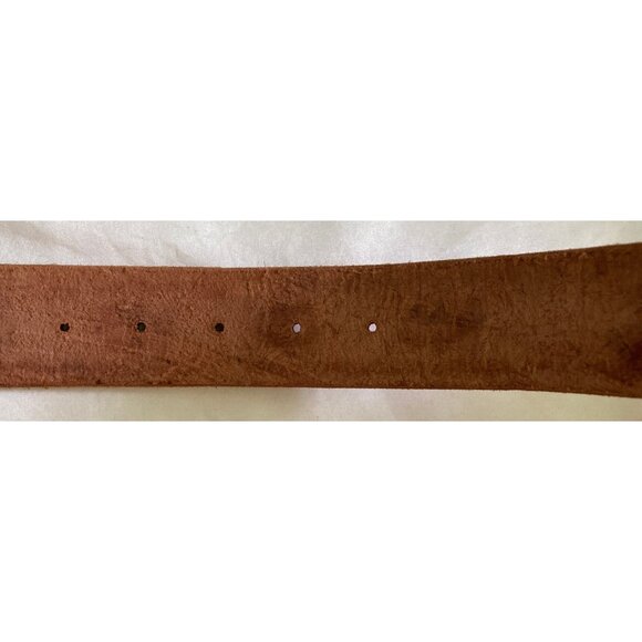 John Southwestern Cowboy Brown Tan Gold Fish Sea Marine Ocean Boho Belt 34 - Picture 8 of 10